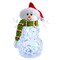 KSA 9.5" Clear and Green Battery Operated Snowman Christmas Table Top Decoration